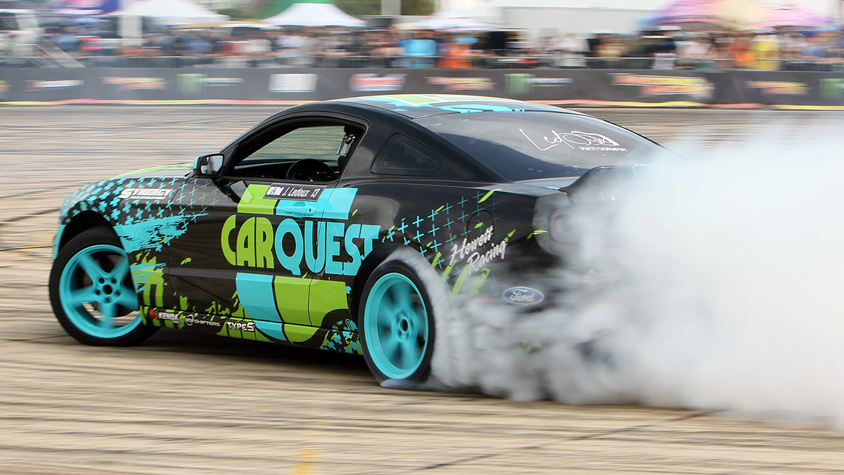 Drifing at Mustang Week
