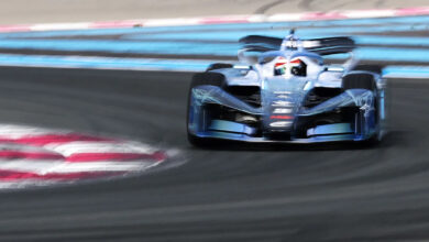 GEN4 race car on racetrack