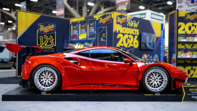Car at Mequiar's booth at SEMA Show