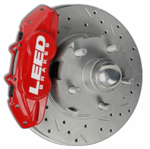 performance brakes leed brakes red caliper on drilled rotor