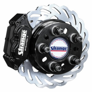 performance brakes strange engineering black hub and caliper on slotted rotor