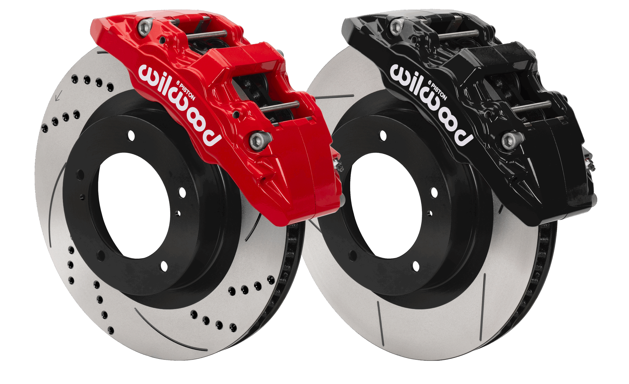 performance brakes wilwood black and red calipers on drilled rotors