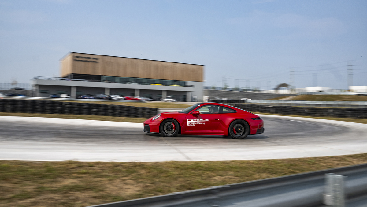 Porsche Experience Centre Toronto with car on track