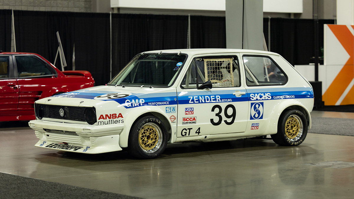 Race car on display at HPX