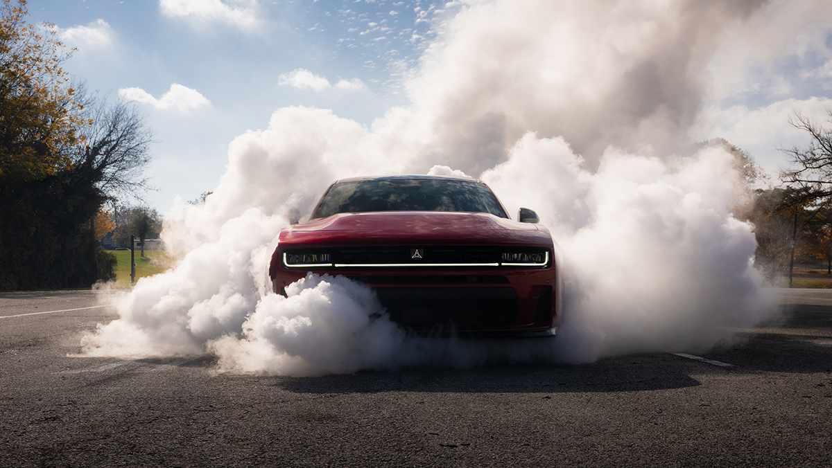 Dodge Charger doing burnout