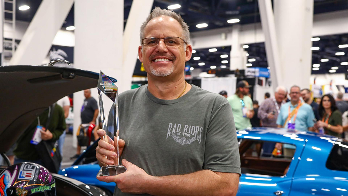 Troy Trepanier holding trophy