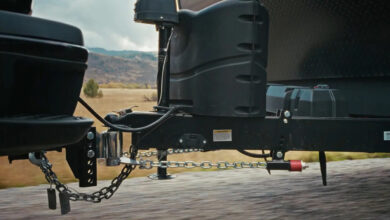 Closeup view of Weight Distribution Hitch