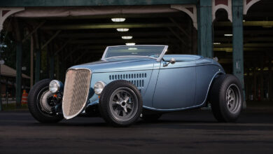 1933 Ford roadster three-quarter front shot