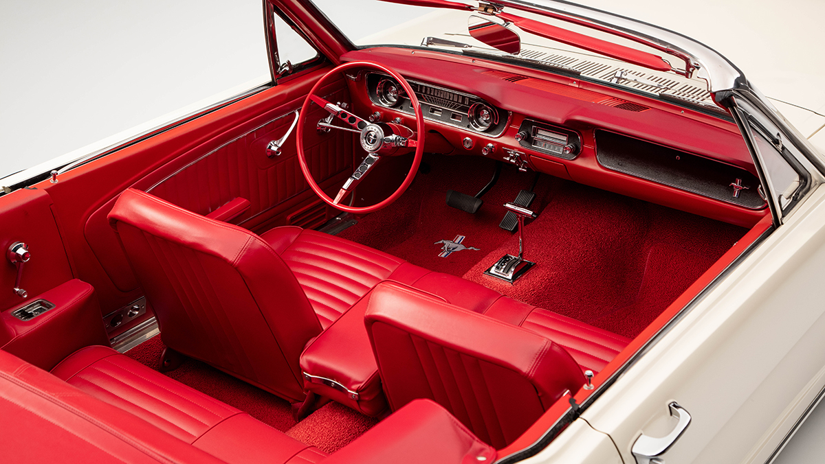 1965 Ford Mustang convertible interior