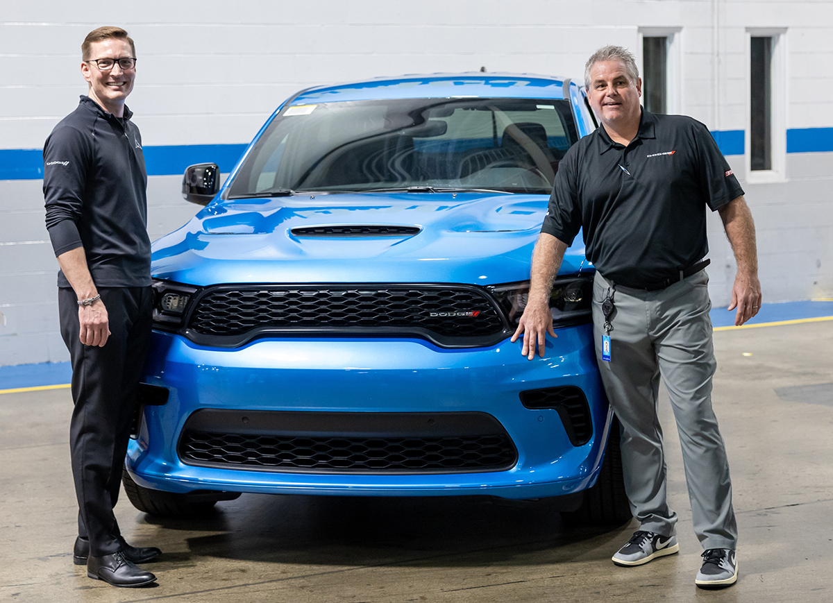 2026 Dodge Durango R:T 392 Launch Edition with two team members