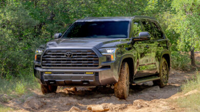 2027 Toyota Sequoia Trailhunter on dirt road