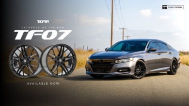 Two wheels next to car