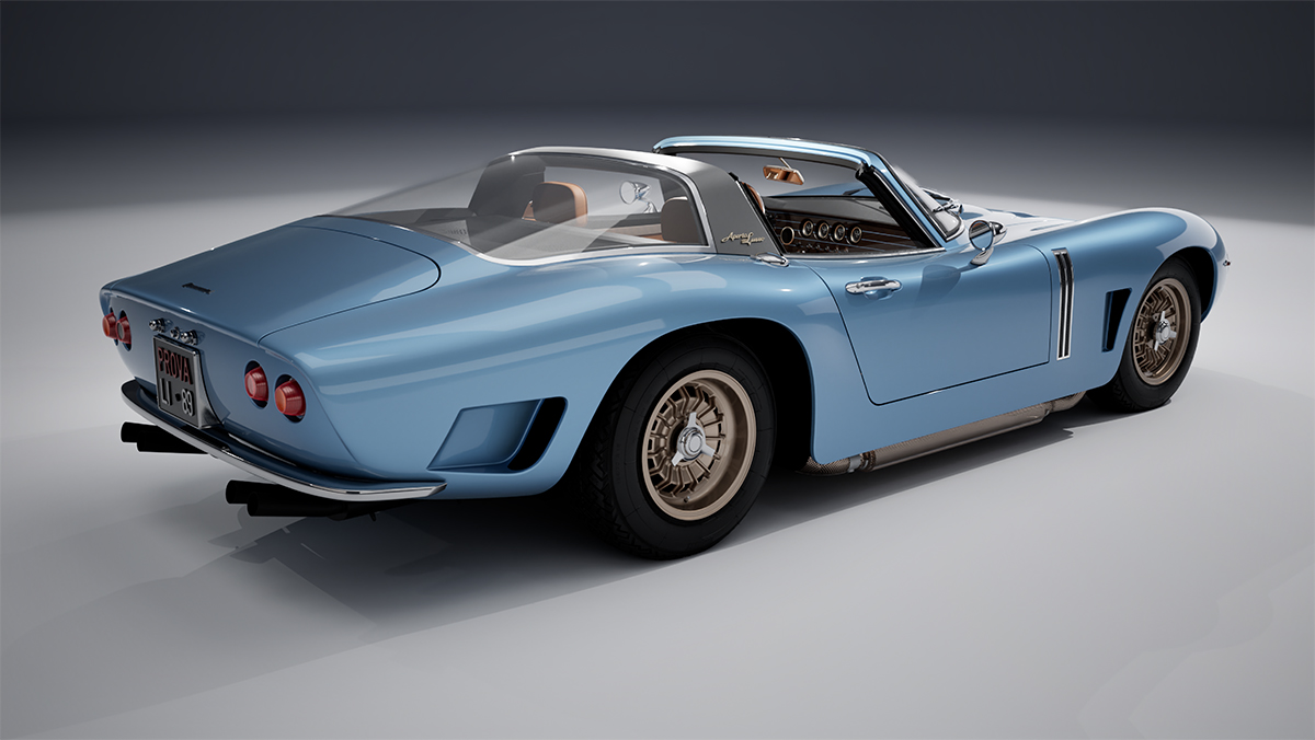 Bizzarrini Aperta Lusso three-quarter rear view