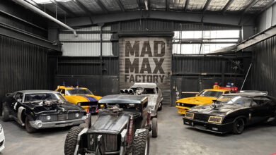 Mad Max Factory shop with Mad Max vehicle recreations