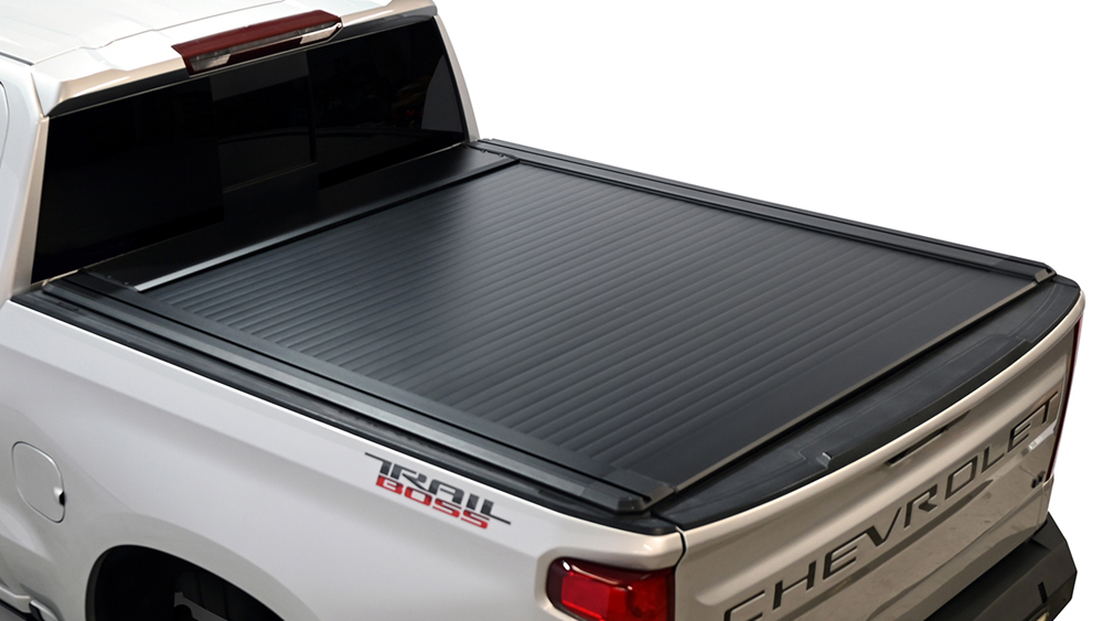 New Westin Manual Retractable Tonneau Cover mounted on truck