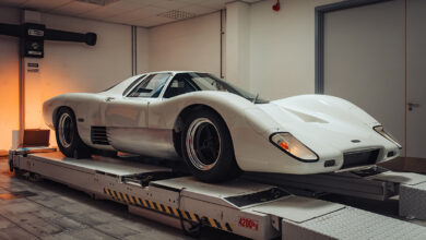 McLaren M6GT three-quarter front view
