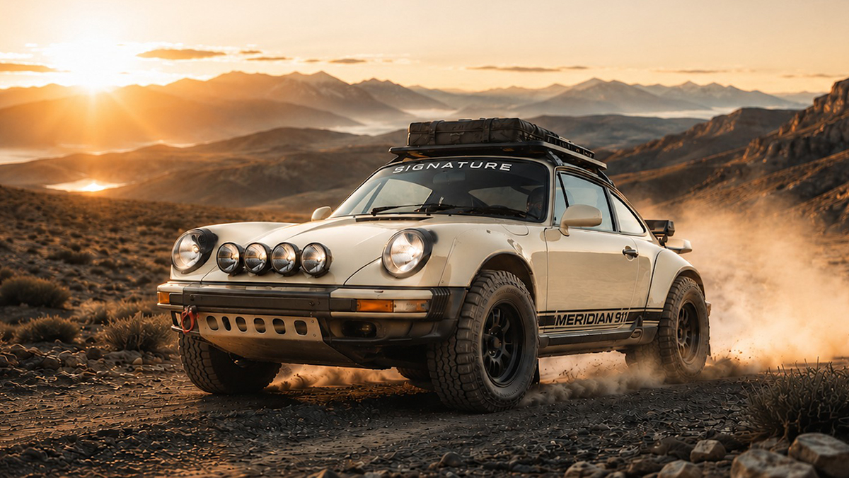 Meridian 911 driving on dirt trail