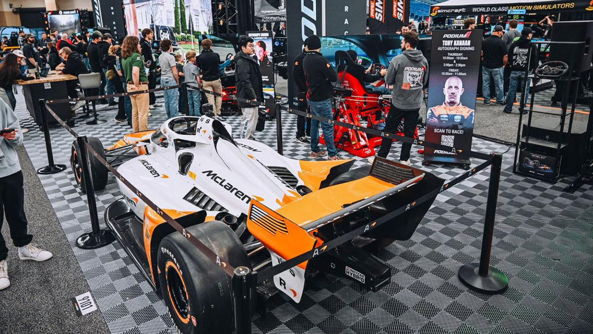 McLaren race car on display at PRI Show 2025