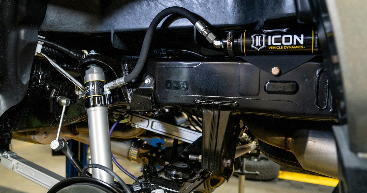Shocks Icon vehicle dynamics on-vehicle system closeup