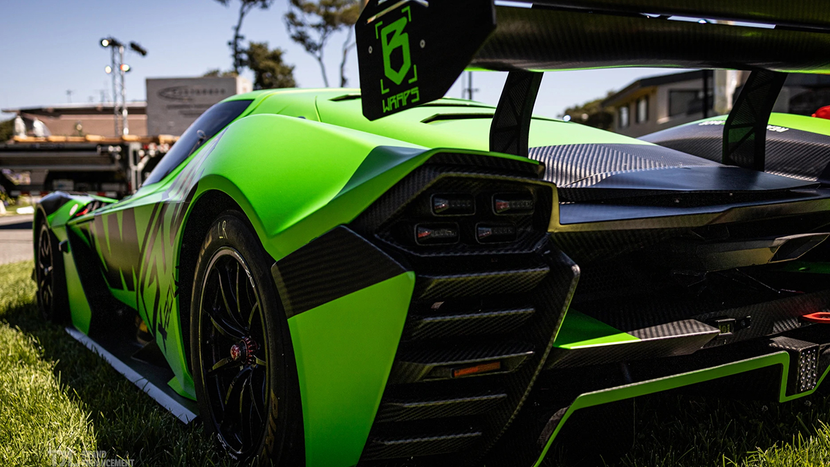 Green hypercar at Monterey Motorsports Festival