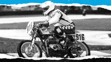 Turn 14 Distribution Black and White motorcycle photo