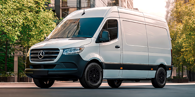 White delivery van