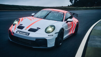 911 Challenge on track from front