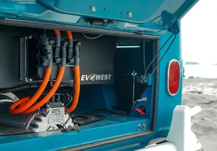ev west rear truck panel conversion closeup