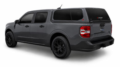 Ford Maverick with Leer 100XL Carbonized Gray camper top