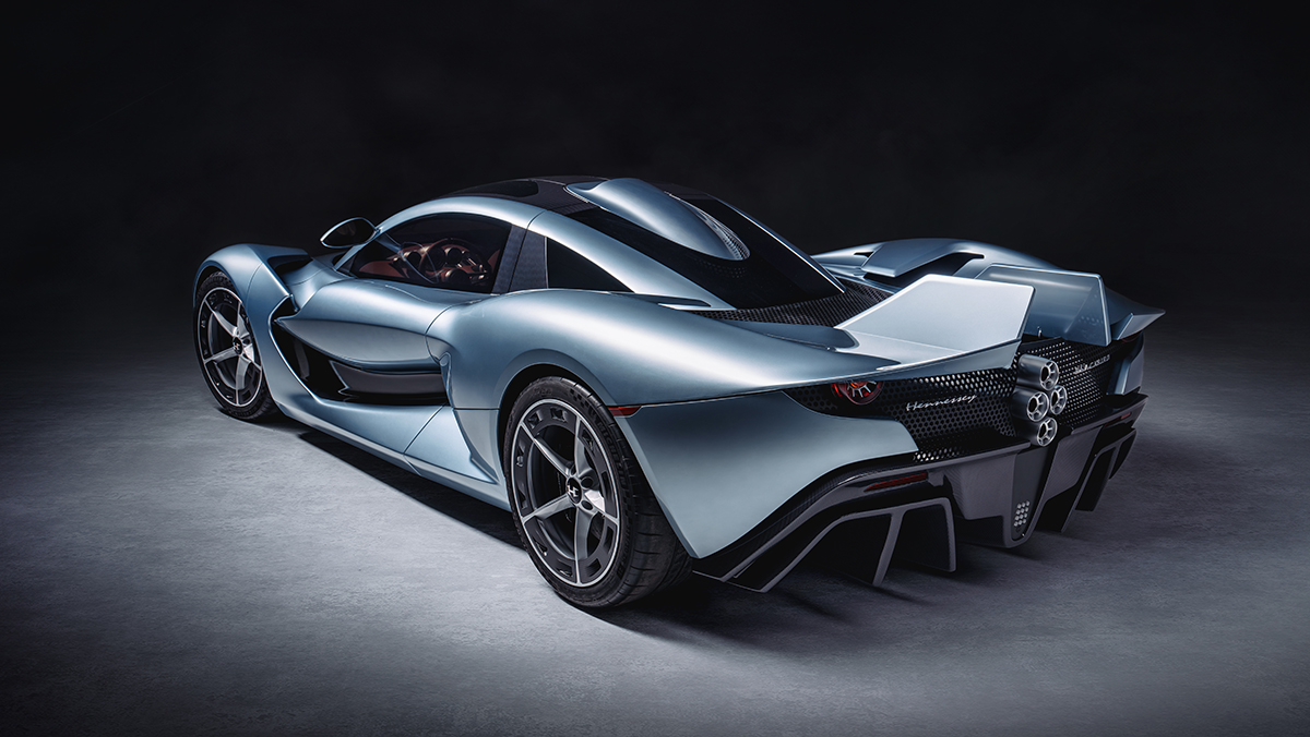 Hennessey Blackbird three-quarter rear view