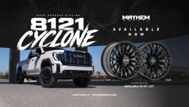 Picture of GMC truck and Mayhem Cyclone wheels