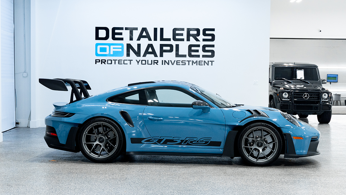 Porsche 911 GT3 RS inside Detailers of Naples