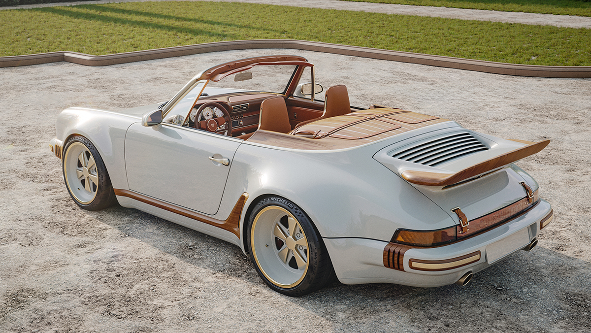 Porsche 911 Reimagined by Singer - Classic Turbo three-quarter rear view.
