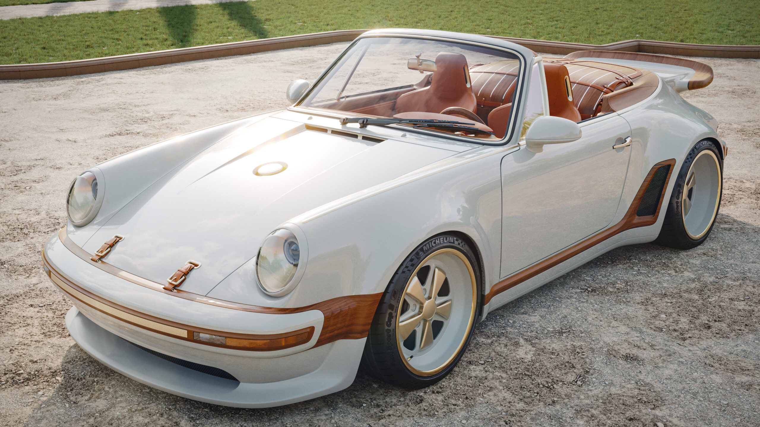 Porsche 911 Reimagined by Singer - Classic Turbo three-quarter front view.