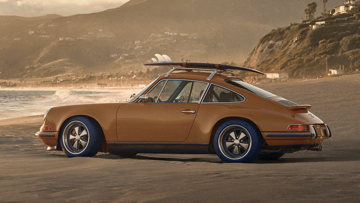 Porsche 911 Reimagined by Singer - Classic on the beach