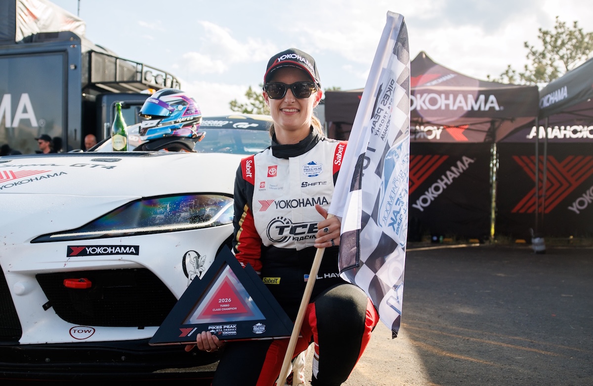Road Racing Yokohama Laura Hayes winners flag and plaque