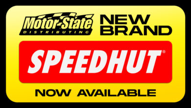Motor State Distributing and Speedhut logos