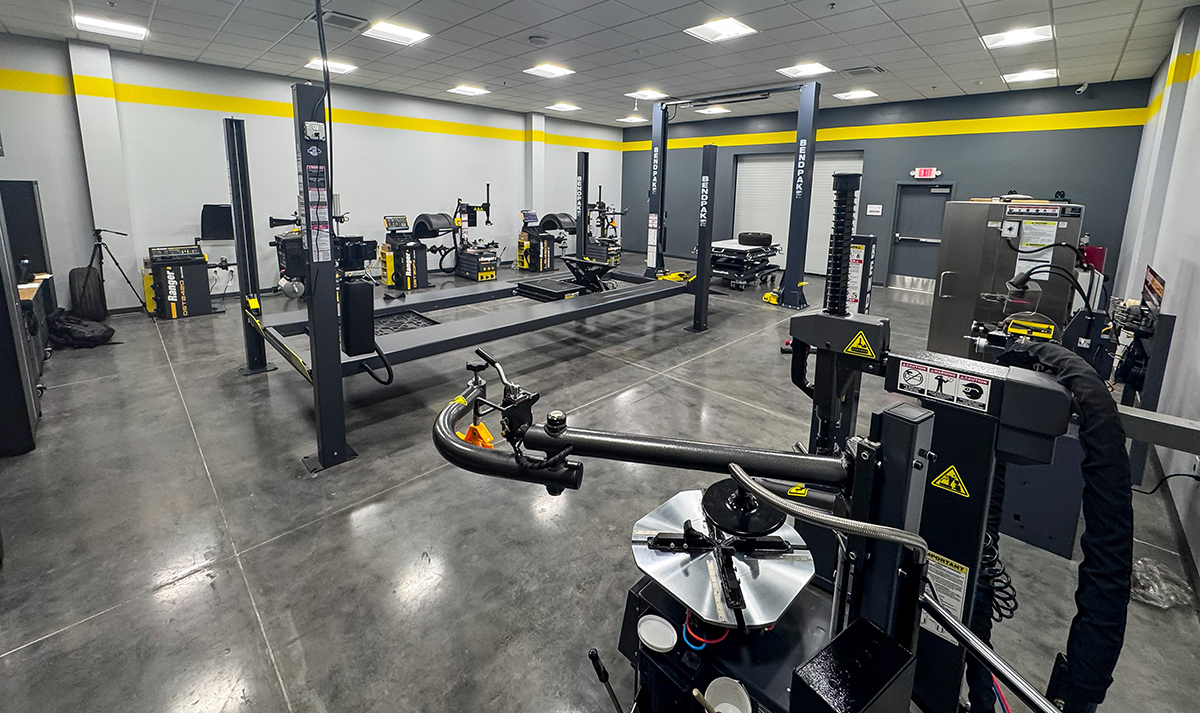 Product showroom area in the BendPak Donald R. Henthorn Industrial Complex in Alabama