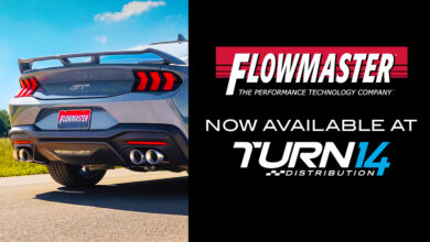 Flowmaster and Turn 14 Distribution logos