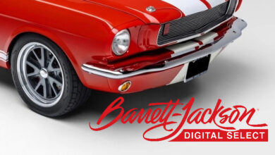 1966 FORD MUSTANG CUSTOM FASTBACK-with Barrett-Jackson logo