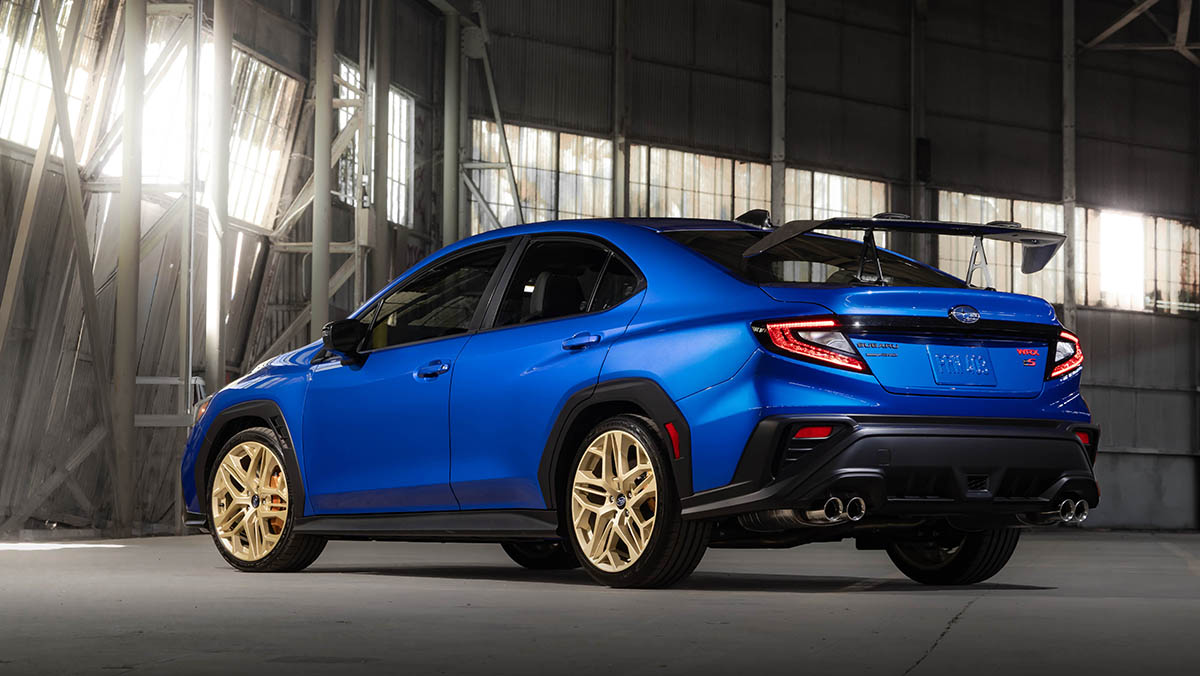 2027 Subaru WRX GD25 three quarter rear