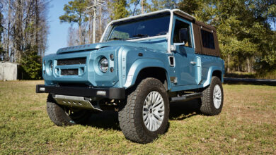 Widebody Viking Blue Metallic 2-Door Soft Top Land Rover Defender