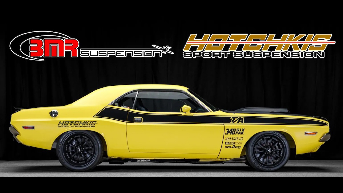 bmr suspension hotchkis yello & black challenger graphic announcing acquisition
