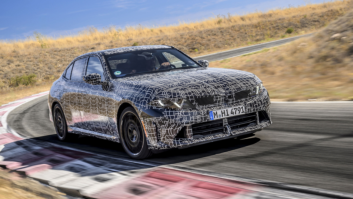 BMW 3 Series on track three-quarter front view