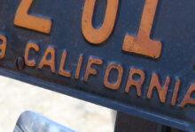 Closeup of California license plate