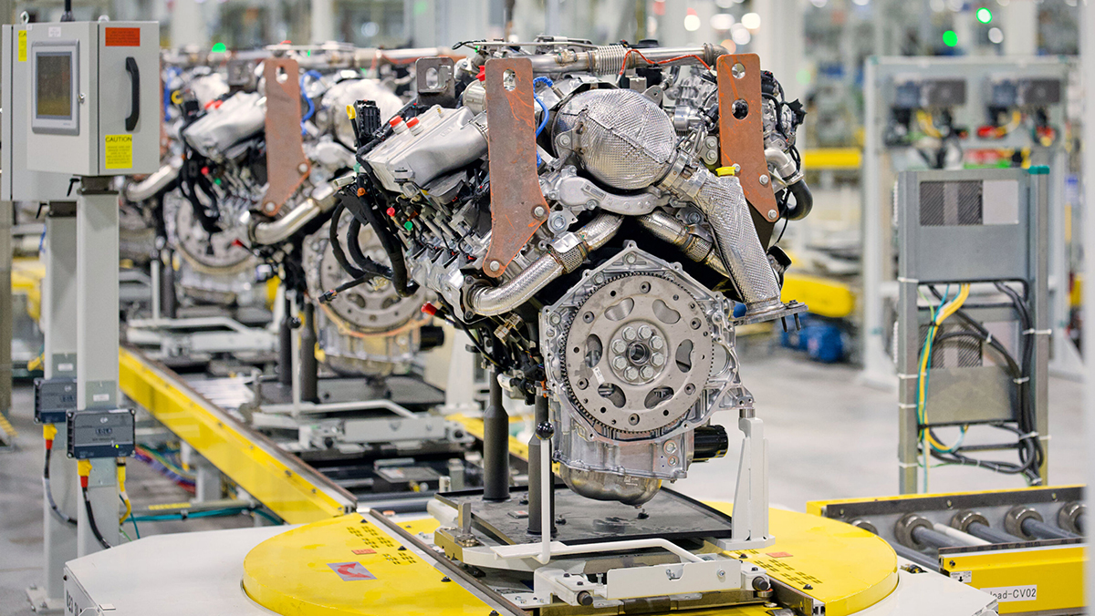 Image from the newly expanded DMAX manufacturing site in Brookville, OH, where production of the 8.3L Duramax Turbo-Diesel V8 takes place.