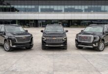 Armored Vehicles Miami Armored armored SUVs parked in front of glass office building