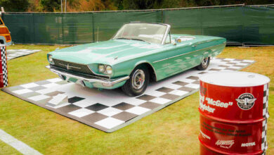 Classic car and a barrel of Motul lubricant