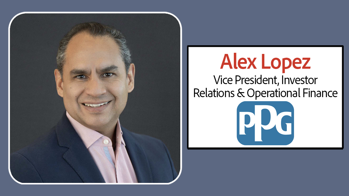 PPG Alex Lopez Vice President, Investor Relations, Operational Finance