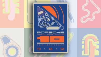 Porsche Experience Center Los Angeles 10 Year Celebration promo poster